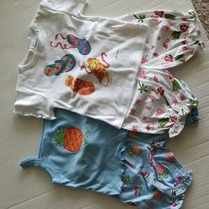 LILYPAD pant & top sets outfits NWOT TROPICAL beachy 24M 24 mo